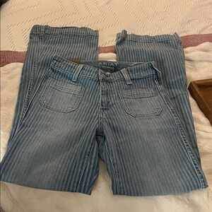Ariat Light Blue Striped Denim Pants
